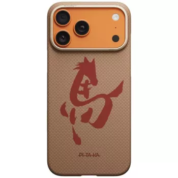 PITAKA Edge futrola Ink Horse Painting za iPhone 17 Pro - Gold Jade