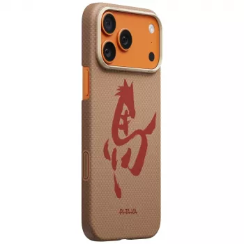 PITAKA Edge futrola Ink Horse Painting za iPhone 17 Pro - Gold Jade