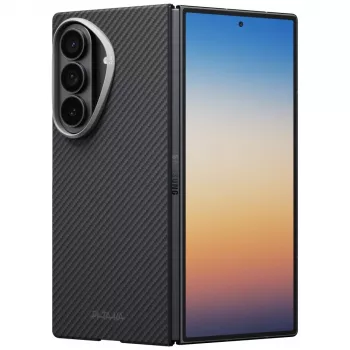 PITAKA Edge futrola za Samsung Galaxy Z Fold 8 Ultra – zaštitna futrola od aramidnih vlakana, crno-siva (Overture Black)