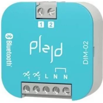 PLEJD DIM-02 2-kanalni bežični prigušivač, 2x100VA, Bluetooth Mesh, DIN tračnica