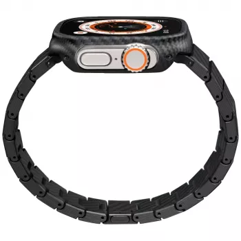 PITAKA Carbon Fiber Modern Watch Band za Apple Watch 42/44/45/49mm crno-sivi