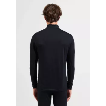 Odlo Merino 200 BL Top s ovratnikom i dugim rukavima na pola patentnog zatvarača - crni - XL