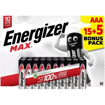 Energizer Max Micro AAA alkalne baterije 1,5 V paket od 20 (E303349400)