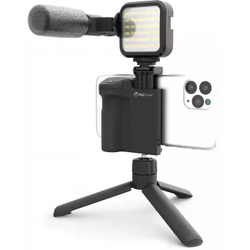 DigiPower DPS-VLG4 set za vlogging s ručkom, LED svjetlom i mikrofonom
