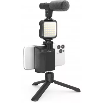 DigiPower DPS-VLG4 set za vlogging s ručkom, LED svjetlom i mikrofonom