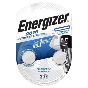 Energizer CR2016 litijska gumbasta baterija 3V, 2 paketa
