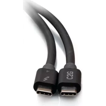 C2G 2.5ft Thunderbolt 4 USB-C kabel - 40Gbps, 100W PD, 8K, crni