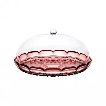 Guzzini Vanity Cake Stand with Dome, Mauve