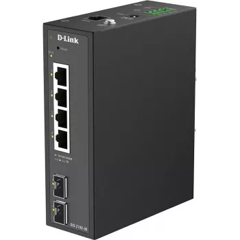 D-Link DIS-210G-06 industrijski pametni upravljani switch s 4 Gigabit Ethernet porta i 2 SFP utora