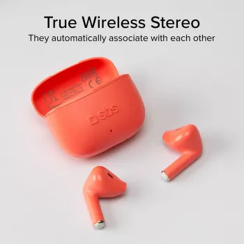 SBS TEEARTWSGOPODSR True Wireless Stereo slušalice s futrolom za punjenje, Bluetooth 5.0, Touch Control, crvene