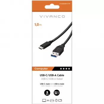 Vivanco USB-C to USB-A 3.0 Cable 1 m (VVITCABUSBATYC15W)