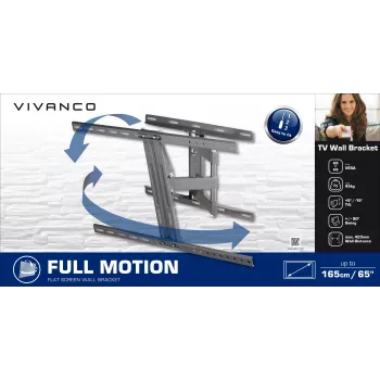Vivanco Full Motion TV Wall Mount 65" 45 kg (VVTVVESA60045XLOK)