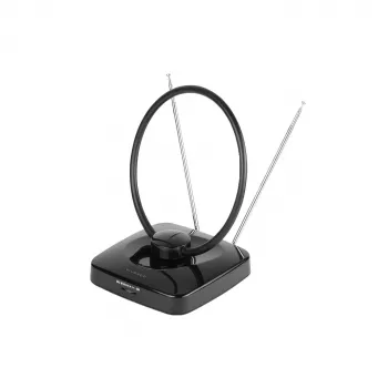 Vivanco VVTV2ANTCIRCLE sobna antena za DVB-T/T2, DAB/DAB+ i FM radio, crna