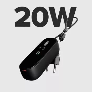 SBS TETRBB5000PD20 5000 mAh 20W Power Delivery powerbank crni