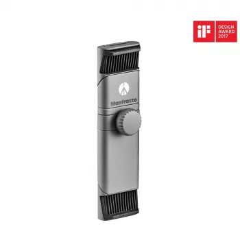 Manfrotto MTWISTGRIP Universal Smartphone Clamp with Twist-Lock, Aluminum, Black/Grey