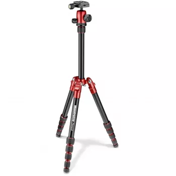 Manfrotto Element Traveller 5-Section Aluminium Tripod with Ball Head, Red