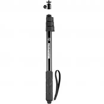 Manfrotto MPOLEVR Aluminum Extension Pole for 360° and Action Cameras, 4 Sections, 66-200 cm, Black