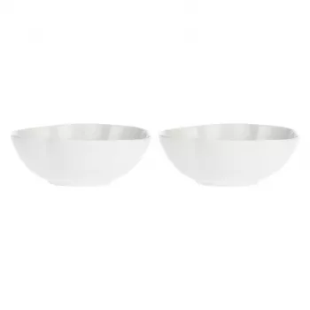 LA PORCELLANA BIANCA set od 2 velike okrugle zdjele Villadeifiori - bijele, 23 cm