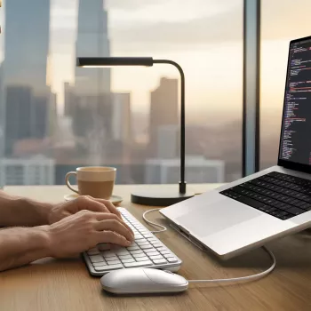 Satechi Slim LX3 žična tipkovnica s pozadinskim osvjetljenjem i numeričkom tipkovnicom, USB-C/USB-A, Mac/Windows prekidač načina rada, srebrna