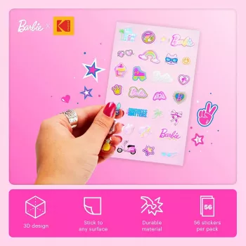 Kodak x Barbie dekorativni set naljepnica, više od 50 naljepnica (RODB2X3SCAM)