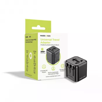 Mobile Origin putni adapter PW30 EU/UK/US/AUS, crni