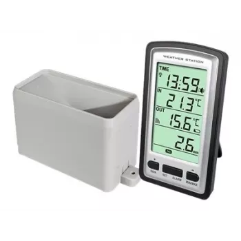 Alecto WS-1200 bežična meteorološka postaja s vanjskim senzorom, crna/siva