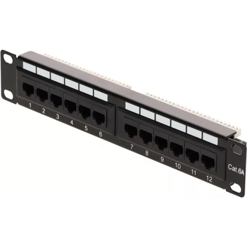 DSIT 10 inch 12-Port UTP CAT 6a patch panel DS-10Patch6a-12UTP