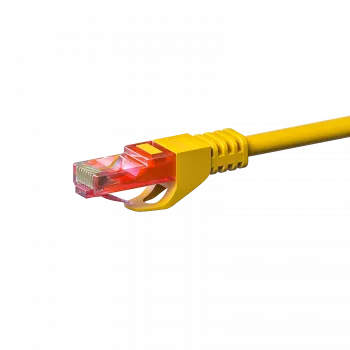 DSIT CAT6 U/UTP Ethernet Patch Cable, 0.25m, Yellow, 100% Copper, RJ45, 10 Gbps, 250 MHz