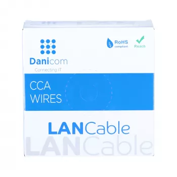 DSIT CAT6 U/UTP 50m kabel na kolutu, sivi CCA, 250 MHz, Gigabit Ethernet, unutarnji, PVC plašt, AWG24, 4 para