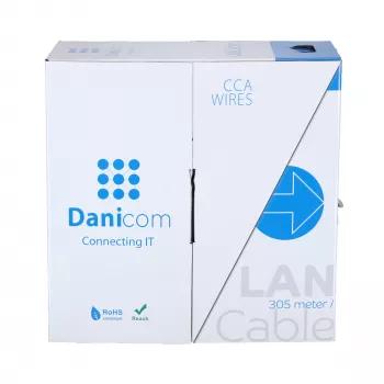 DSIT CAT6 U/UTP mrežni kabel 24/7 fleksibilan 305m sivi CCA