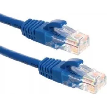 DSIT CAT6a U/UTP 100% bakar Ethernet patch kabel, 0,5 m, plavi