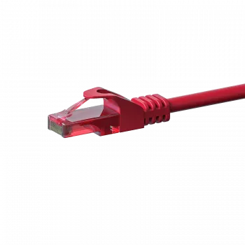 DSIT CAT6 U/UTP mrežni patch kabel, 0,15 m, crveni, 100% bakar, RJ45, 10 Gbit/s, 250 MHz, PVC plašt