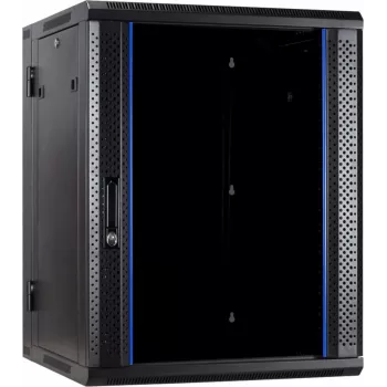 DSIT DS6622-DOUBLE 22U preokretni zidni serverski ormar sa staklenim vratima, 600 x 600 x 1100 mm, crni