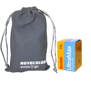Swiss+Go Novocolor 35mm analog camera pack with flash, Pink (SWI401611)