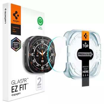 Spigen Glas.TR EZ-FIT AC zaštitna folija za zaslon za Samsung Galaxy Watch Ultra 2 (47mm), prozirna, paket od 2