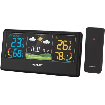 Sencor SWS 4100 B bežična meteorološka postaja s LCD zaslonom u boji i vanjskim senzorom