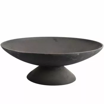Fire Bowl L vatrena posuda od lijevanog željeza za vanjsku upotrebu, 60 cm okrugla, za drva i ugljen, crna