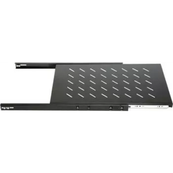 DSIT DS-UH60 1U izvlačna rack polica, nosivost 18 kg, dubina 450 mm, crna
