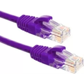 DSIT CAT6a U/UTP 100% Copper Patch Cable, 3m, Violet, RJ45, 10Gbps, 500MHz