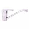 Single Lever Kitchen Mixer Tap DVT005.5, Polished Chrome, Swivel Spout
