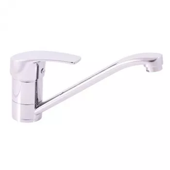 Single Lever Kitchen Mixer Tap DVT005.5, Polished Chrome, Swivel Spout