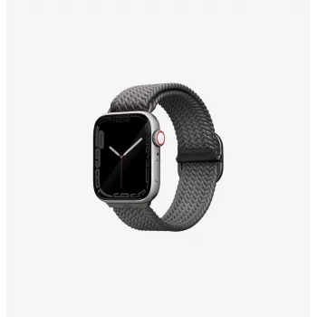 UNIQ Aspen Braided Loop narukvica za Apple Watch 42/41/40mm serije 1-11/SE/SE2/SE3 - granitno siva