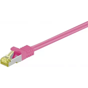 DSIT Cat.7 S/FTP (PiMF) RJ45 Network Cable, Pink, 15m