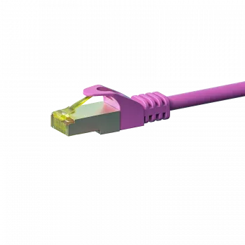 DSIT Cat.7 S/FTP (PiMF) RJ45 Network Cable, Pink, 15m