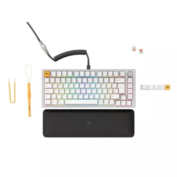 Glorious GMMK Pro mehanička tipkovnica, 75% Pre-Built, ISO UK raspored, bijela