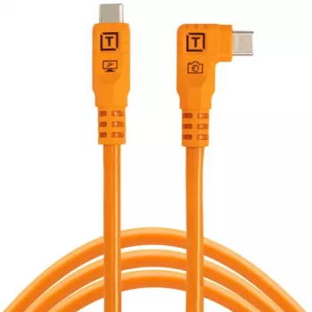 Tether Tools TetherPro Optima 10G USB-C na USB-C kutni kabel, 1,8 m, narančasti (CUC06RTG2-ORG)