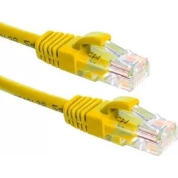 DSIT CAT6a U/UTP 100% Copper Ethernet Patch Cable, 1.5m, Yellow