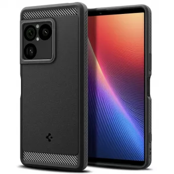 SPIGEN Rugged Armor maska za Sony Xperia 1 VIII, mat crna, ACS11315
