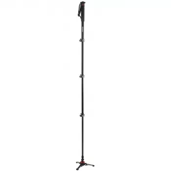 Manfrotto MVMXPROA4 XPRO Monopod+ aluminijski video monopod s 4 sekcije i FluidTech bazom, crni