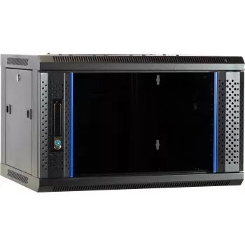 DSIT 6U zidno serversko kućište sa staklenim vratima, 600 x 450 x 367 mm, crno, DS6406